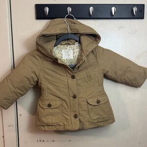 Babygirl Tan Hooded Jacket Zara